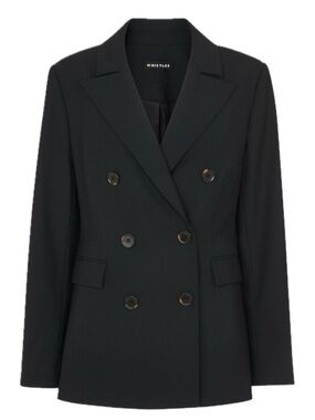 H&M Double-Breasted Black Blazer Jacket